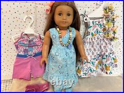 American Girl Doll 2011 Retired Kanani Akina with Dress & Extra Outfits