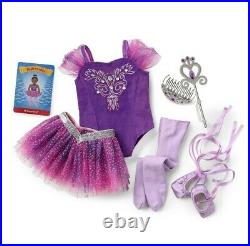 American Girl Doll #86 Sugar Plum Fairy Outfit Brush purple hair brown eyes NEW