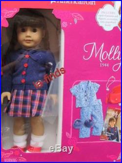 American Girl Doll Beforever Molly New Style Meet Outfit & Pjs & Access Lot Nib