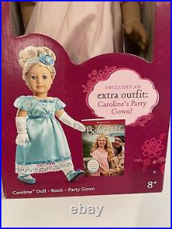 American Girl Doll Caroline NEW With Extra Blue Gown Outfit