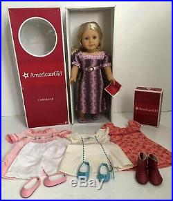 American Girl Doll Caroline with Extra Outfits/Accessories Mint Condition Lot
