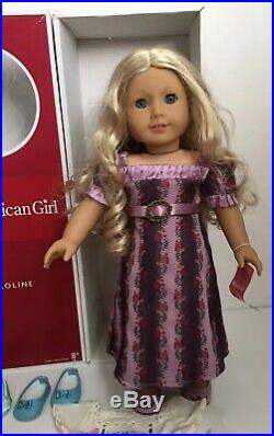 American Girl Doll Caroline with Extra Outfits/Accessories Mint Condition Lot