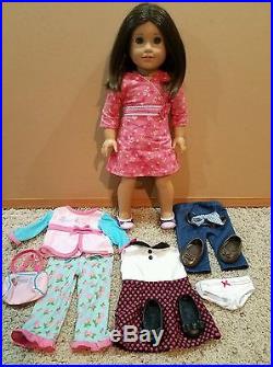 American Girl Doll Chrissa 2009 Girl of Year Lot -w- outfits EUC