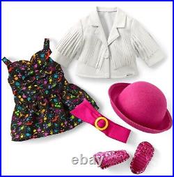 American Girl Doll Courtney's Outfit #5 Jacket Splatter Dress Shoes Hat