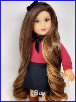 American Girl Doll Custom CYO Grace, Blue eyes, Winter Outfit, Caramel Curls