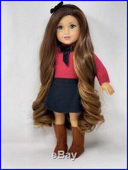 American Girl Doll Custom CYO Grace, Blue eyes, Winter Outfit, Caramel Curls