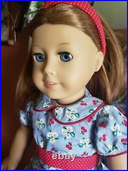 American Girl Doll EMILY BENNET Meet Outfit Scrapbook Earrings 2012