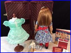 American Girl Doll EMILY Huge LOT! Outfits, Yank Dog, Book & Trunk! RETIRED