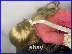 American Girl Doll Elizabeth Cole 18 Blonde Hair Blue Eyes and Book Meet Dress