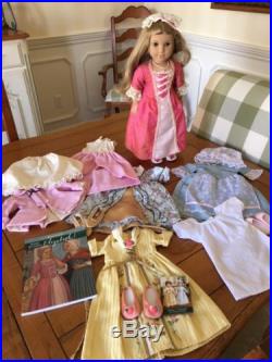 American Girl Doll Elizabeth Doll Meet Outfit + Four Outfits EUC
