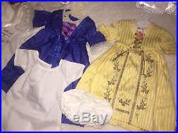 American Girl Doll Elizabeth & Felicity Riding Outfit Nightgown Dresses Box LOT