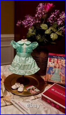 American Girl Doll Emily's Recital Outfit & Brave Emily HC Book NO BARRETTES