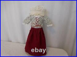 American Girl Doll FELICITY's Burgundy School Outfit Pleasant Co 1997 with Hat