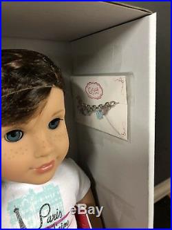American Girl Doll GRACE THOMAS GOTY Meet Outfit Bracelet Brown Hair Blue Eyes