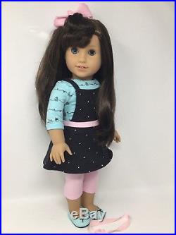 American Girl Doll Grace Brown Hair Blue Eyes Baking outfit Retired GOTY'15