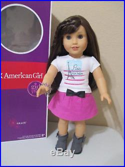 American Girl Doll Grace Thomas 2015 with box, Outfit, Bracelet, Bon Bon, Coat LOT