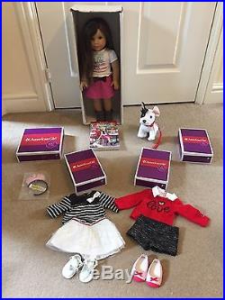 American Girl Doll Grace Thomas, City Outfit, Sightseeing, Bonbon Dog, Book