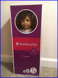 American Girl Doll Grace with Earrings 2015 Excellent Condition + 3 Outfits + More