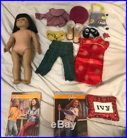 American Girl Doll Ivy Ling RETIRED in good condition with meet outfit and more