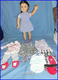 American Girl Doll JLY# 30 WITH NEW HEAD AND 6 EXTRA OUTFITS AWESOME LOT