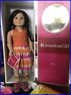 American Girl Doll Jess Retired Girl Of The Year 2006 And Flower Power Outfit