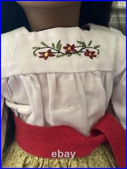 American Girl Doll Josefina Harvest set Skirt, Sash, Camisa, shoes hair flower