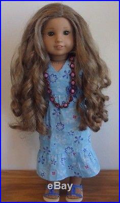 American Girl Doll Kanani 2011 In Meet Outfit Necklace Shoes Dress Hairbrush EUC