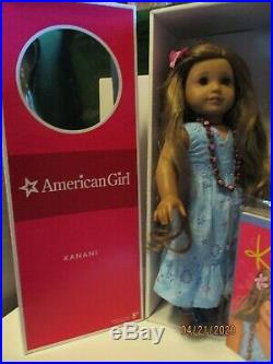 American Girl Doll Kanani Gently Preowned Complete Meet Outfit, Book and Box RARE