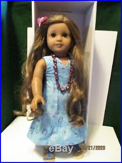 American Girl Doll Kanani Gently Preowned Complete Meet Outfit, Book and Box RARE