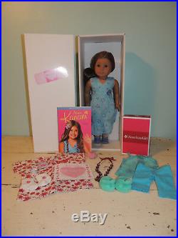 American Girl Doll Kanani New Head + Meet Outfit Book Pajamas Necklace Clip