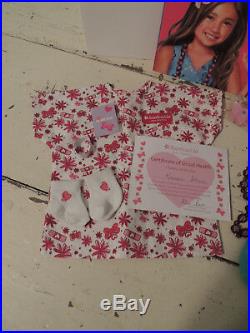 American Girl Doll Kanani New Head + Meet Outfit Book Pajamas Necklace Clip