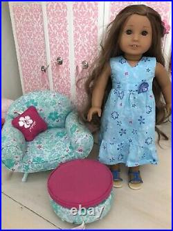 American Girl Doll Kanani doll, outfits, sofa set, pet dog