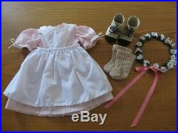 American Girl Doll Kirsten 18 Pleasant Company & Birthday Dress Outfit Necklace
