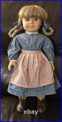 American Girl Doll Kirsten Larson Blond Hair, Blue Eyes -Meet Outfit+