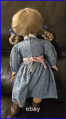 American Girl Doll Kirsten Larson Blond Hair, Blue Eyes -Meet Outfit+