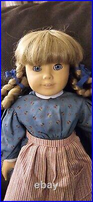 American Girl Doll Kirsten Larson Blond Hair, Blue Eyes -Meet Outfit+