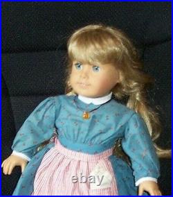 American Girl Doll Kirsten Larson Pleasant Company withMeet Outfit, Amber Necklace