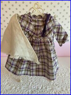 American Girl Doll Kirsten Plaid Promise Outfit- Box, Dress, Shawl, Ribbons