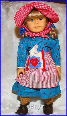 American Girl Doll Kirsten White Cloth Body With Box Plus School Outfit Books