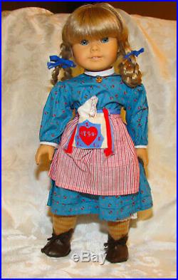 American Girl Doll Kirsten White Cloth Body With Box Plus School Outfit Books