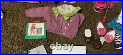 American Girl Doll Kit Kittredge Bed Scooter Outfits & Accessories LOT