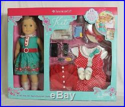American Girl Doll Kit Kittredge NEW Deluxe Box Set Two Outfits Accessories