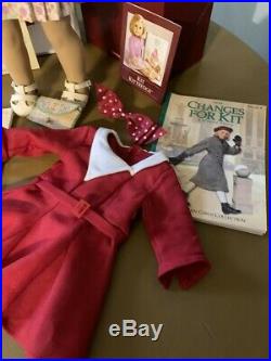 American Girl Doll Kit Kittredge, extra red dress outfit, 3 books, original box