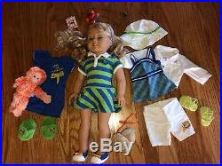 American Girl Doll Lanie, 3 full outfits, some accessories