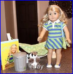 American Girl Doll Lanie GOTY with Hammock, Book, Accessories & Racoon with Can