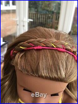 American Girl Doll Lea In Meet Outfit Soft Silky Hair With Plaited Hairband