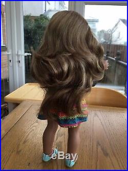 American Girl Doll Lea In Meet Outfit Soft Silky Hair With Plaited Hairband