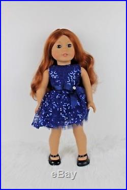 American Girl Doll Long Red Hair Green Eyes + Extra Outfits & Accesories & Cat