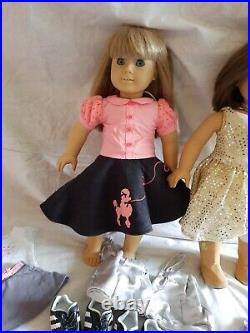 American Girl Doll Lot 2 Dolls, Lots of Outfits & Shoes