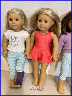 American Girl Doll Lot 5 doll with outfits + accessories pictured